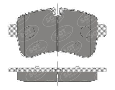 SCT GERMANY Комплект тормозных колодок, дисковый тормоз SP 415 PR
